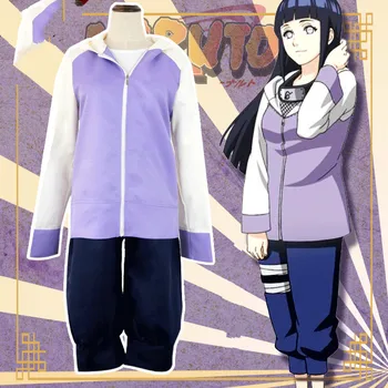 

Women Anime Naruto Shippuuden Hinata Hyuga 2nd Generation Full Combo Set Cosplay Costume Two Pieces ( Jacket + Pants )