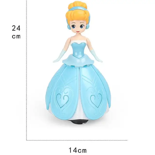 Disney Frozen Ice Princess Electric Rotation Dancing Toys Elsa Anna Doll Wings Action Figure Light Music Kid Girls New Year Gift 6