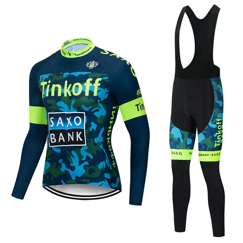 2021 new Team Tinkoff saxo bank Cycling Clothing Long sleeves Autumn Men Cycling jerseys MTB bike Ropa Ciclismo Cycle Sportswear