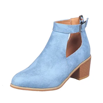 

Vogue WoMen Boots women\x27s Shoes Ankle Boots Pointed Square Heel Shoes Outdoor Sandals Roman Ladies Short Boots Jun25