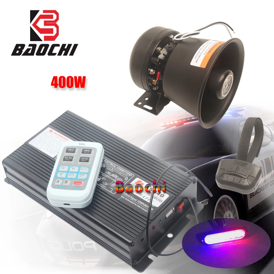 Discount Cheap qrB4S 12V Auto 400W Polizia Fuoco Sirena Auto Sirena Altoparlante sirena di Allarme Senza Fili MIC PA Sistema di Suono di Avviso Sirena tono Altoparlante Del Veicolo