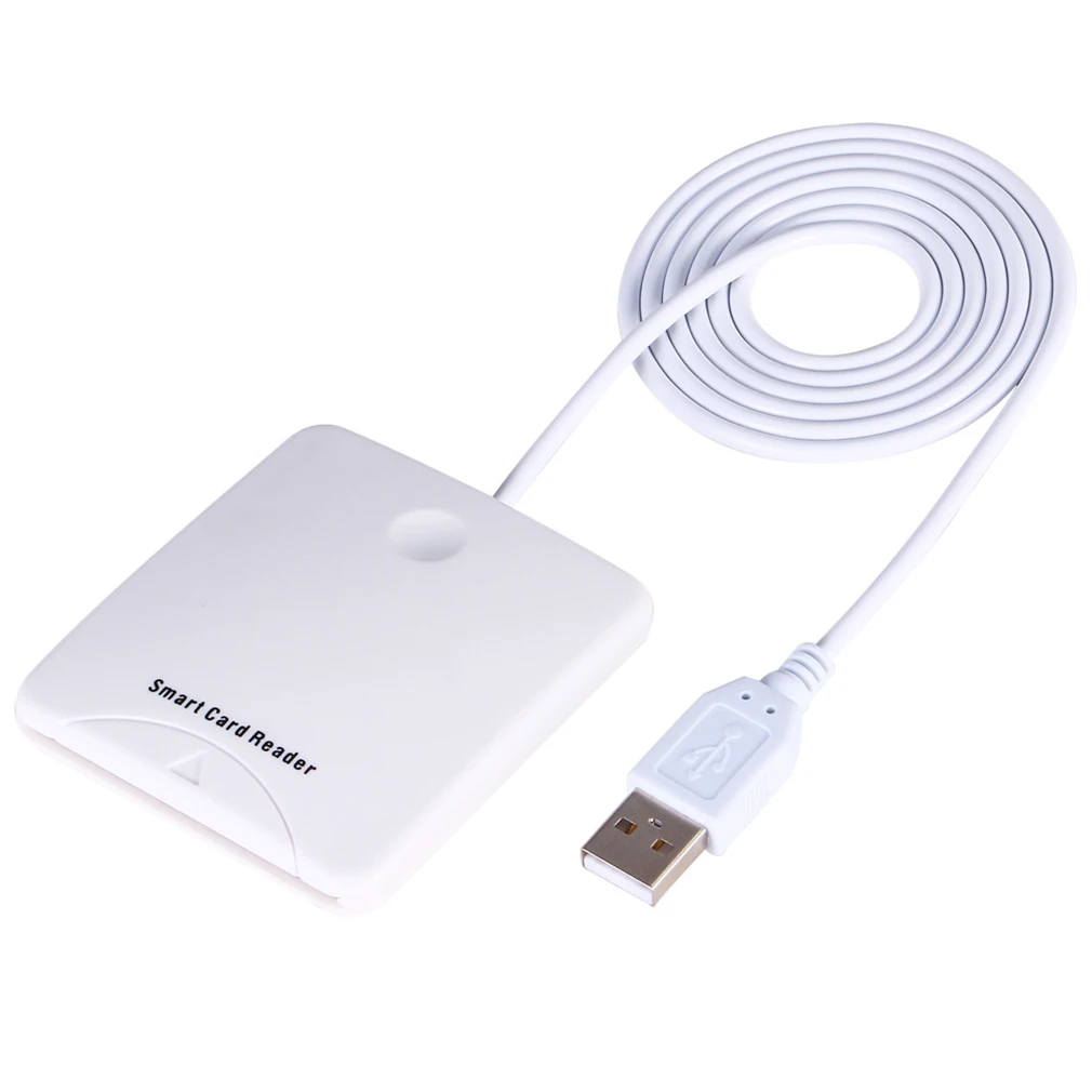 Белый ABS 0-60 °C USB контактный чип смарт-карты IC считыватель карт с sim-слотом для Windows Me/для 2000/XP/или для MAC OS 8,6, 9.X