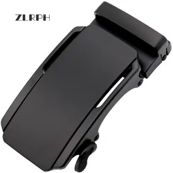 Zlrph fivela automática de liga para homens, fivela para cinto com placa única acessórios de vestuário masculino