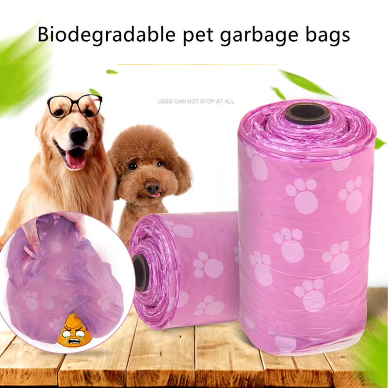 Descuento Biodegradable para caca de perro o mascotas bolsa cero residuos perro bolsas Pooper pata perrito basura bolsa de caca dispensador de mascotas productos para perros oo3KMD6bbkw