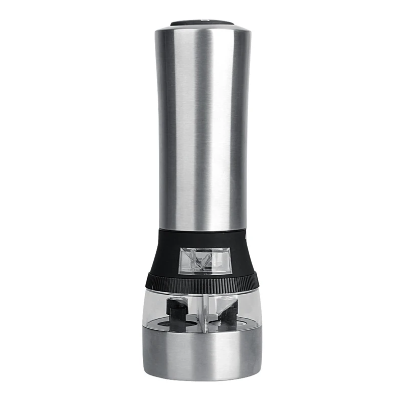 

2 in 1 Electric Seasoning Grinding Salt Pepper Grinder Acrylic Muller Tool Kitchen Seasoning Grinding Tool Stainless Steel
