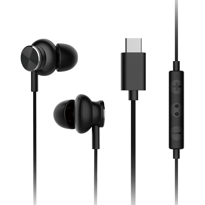 GS X1 1 2m Wired In Ear USB C Type C Interface Mega Bass HiFi Earphones with Mic