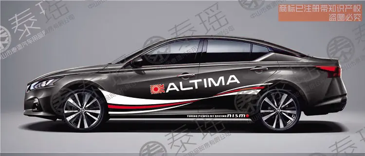 Гоночные спортивные полосы для Nissan ALTIMA Mark Levinson, автомобильная Двусторонняя индивидуальная наклейка, спортивные авто наклейки