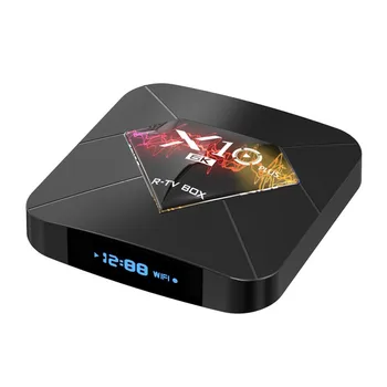 

R-TV Caja X10 Plus Android 9.0 Smart TV BOX Allwinner H6 2,4G WiFi 4GB RAM 32 GB/64 GB ROM Set Top Box USB3.0 H.265 6K Reproduct