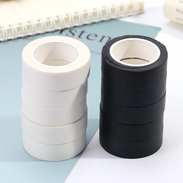 Stickers Black White Washi Tape  Washi Masking Tape Black White - 10m X  15mm Solid - Aliexpress