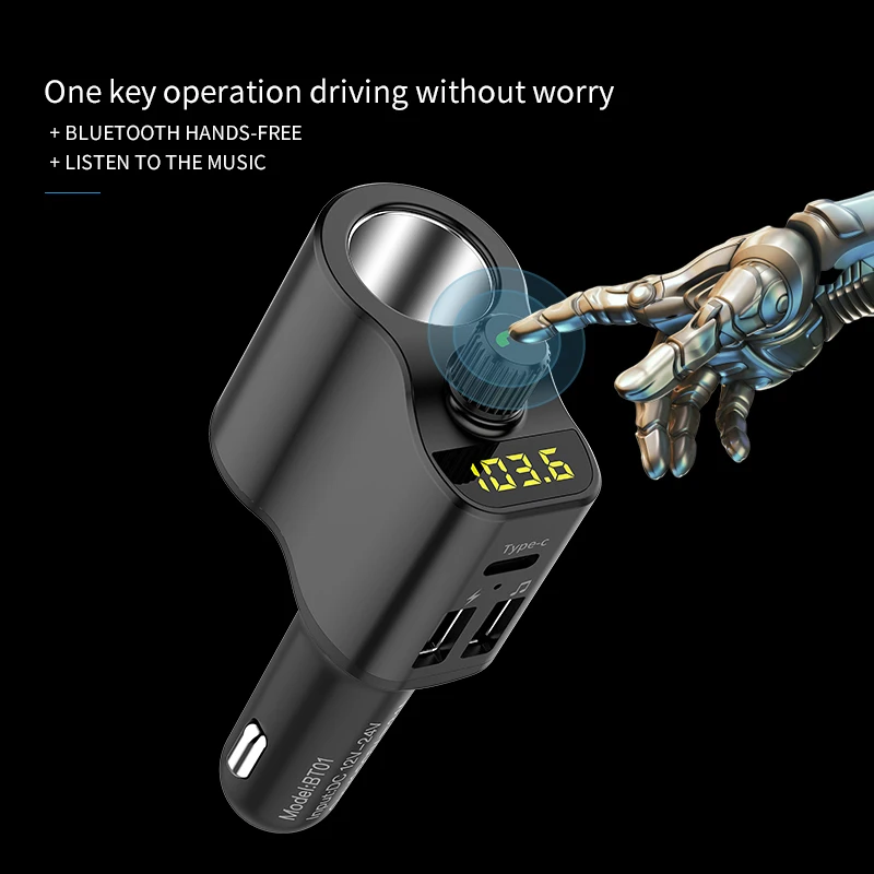 FM трансмиттер автомобильный с Bluetooth и двумя USB портами|MP3-плеер для авто| |