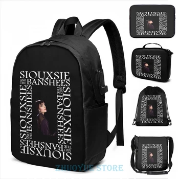 

Siouxsie and the Banshees - Spotlight in Colour USB Charge Backpack men School bags Women bag Travel laptop bag