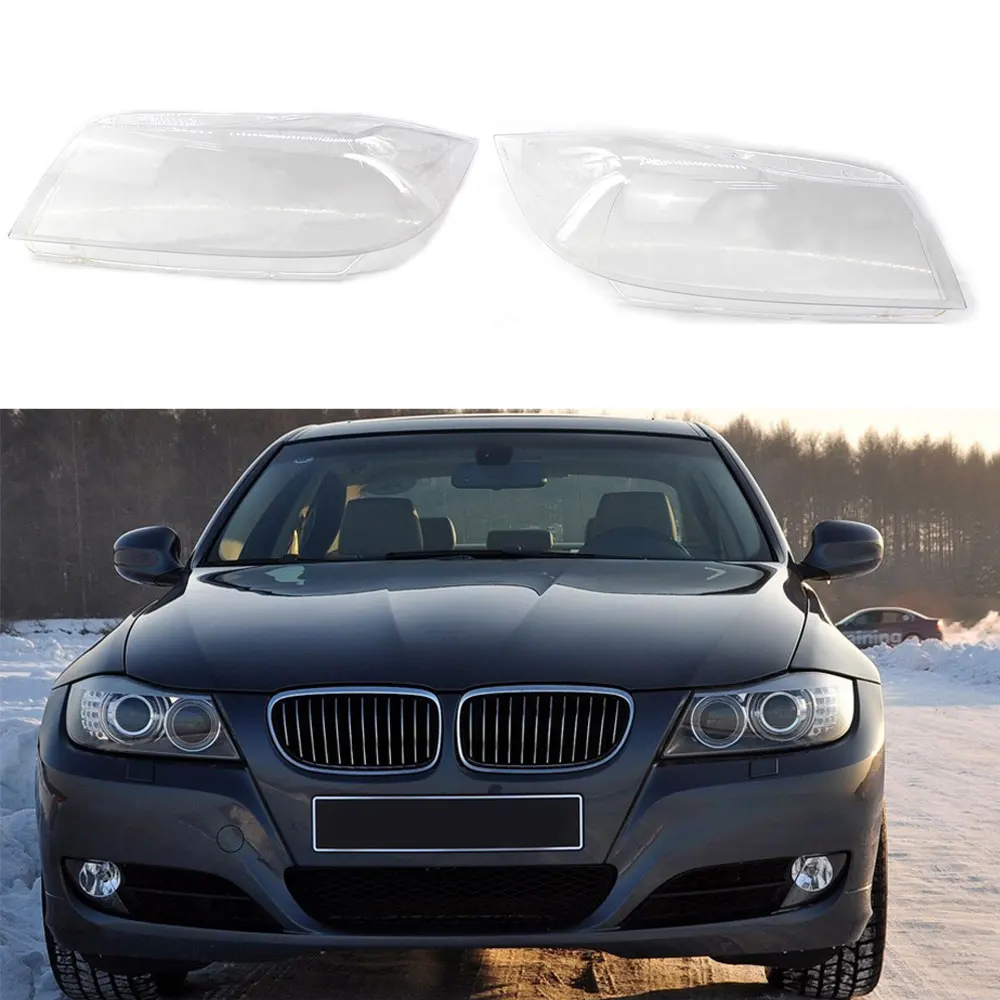 Прозрачные линзы фары Пластик Крышка для Bmw 3 серии E90 Sedan/E91 2005-2012 7 серия 09-15 F02 F01 A4 B8 2009-2012 - Цвет: A  Left and right