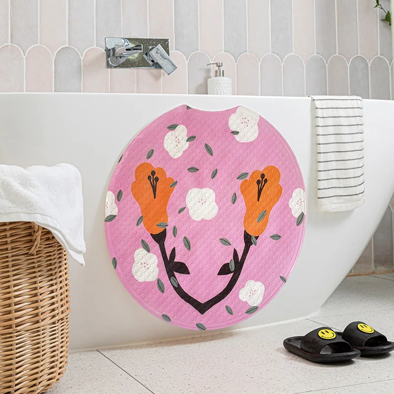 

Non Slip PVC Bathroom Mat Anti Floor Waterproof Carpet Cartoon Bathtub Shower Toilet Rug Patterned Rubber For Baby Kids Elderly