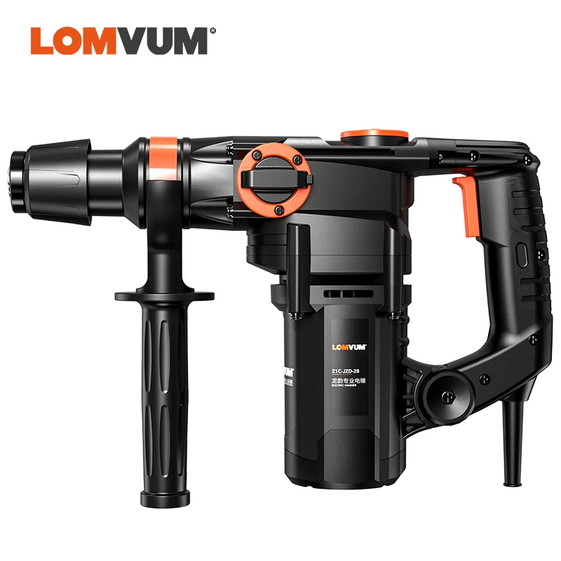 

LOMVUM Electric Hammer Perforator Pick Drill Multi-function High Power Industrial Impact Drill 4580W Electric Rock Drill Puncher
