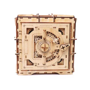 

Gifts Treasure Box Ring Mechanical Transmission Girl DIY Assembled Toy Earring Model Jewelry Adults Storage 3D Password Wooden