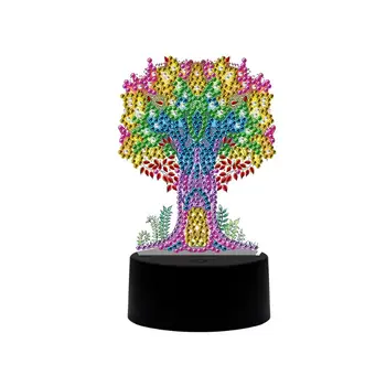 

Tree DIY LED Diamond Painting Night Light Cartoon Animals Special lamp