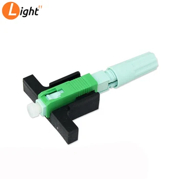 

100 PCS SC APC Fast Connector 58mm Single-Mode Connector FTTH Tool Cold Connector Tool Fiber Optic Fast Connnector