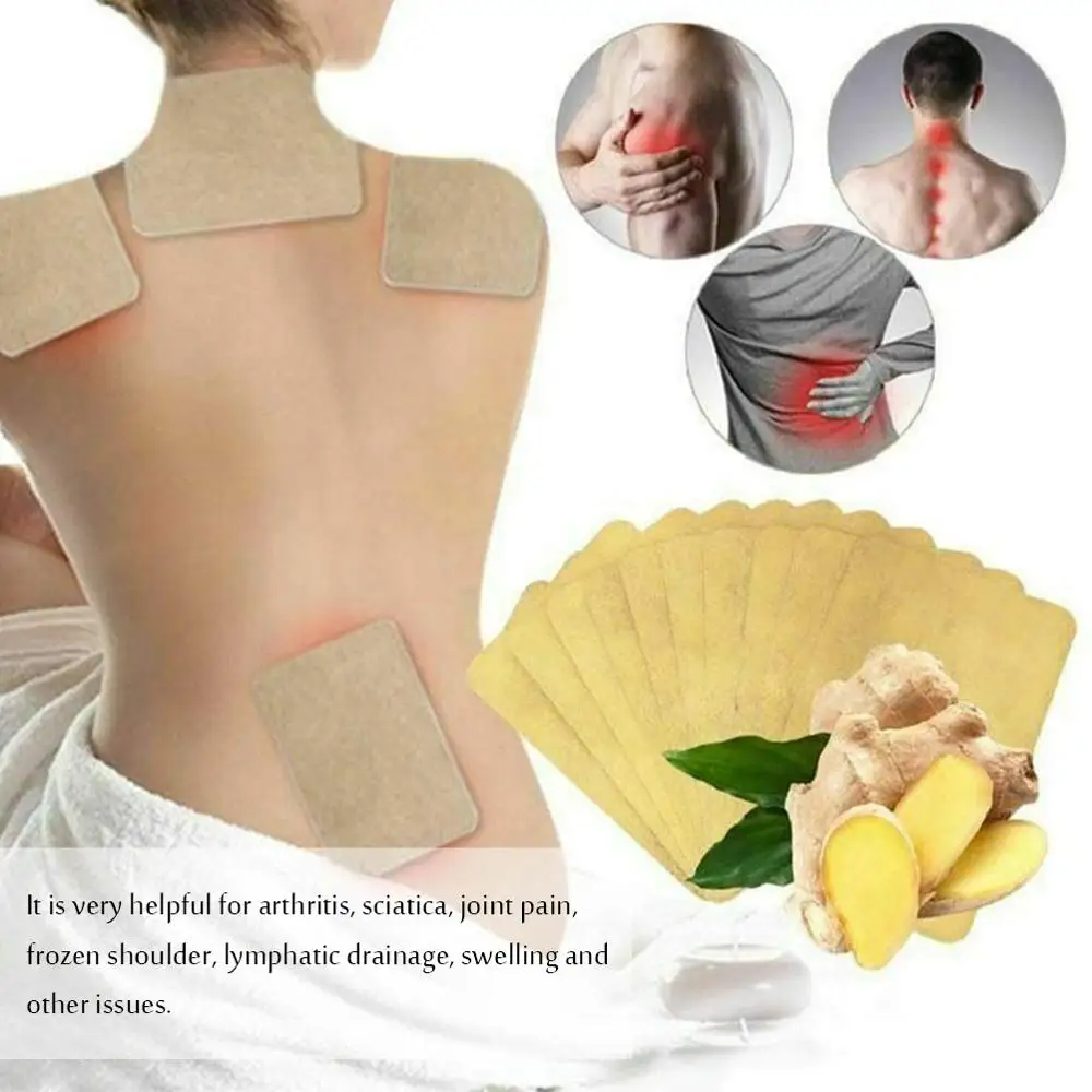 

20pcs Ginger Herbal Pain Relief Body Orthopedic Arthritis Medical Spontaneous Heating Patch for Knee Neck and Back Pain ease