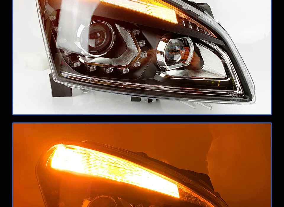 Фары для автомобиля Nissan 2007- Qashqai DRL дневные ходовые огни головная лампа светодиодный Биксеноновая лампа Противотуманные фары, аксессуары для автомобиля