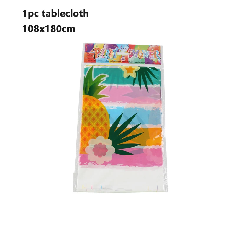 1pc tablecloth Розовый ананас тема вечерние поставки день рождения, детский душ Девушки вечерние одноразовые декоративные подкладки предметы чашки пластины салфетки - Цвет: 1pc tablecloth