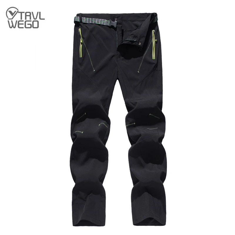 

TRVLWEGO Spring Summer Quick Dry Waterproof Hiking Pants Men Elastic Outdoor Hunting Trousers Climbing Fishing Trekking
