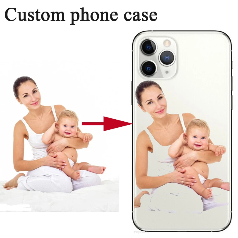 Персонализированный Мягкий чехол из ТПУ для iPhone 12 11 Pro Max 6 7 8 plus X XS XR SE 5 | Мобильные