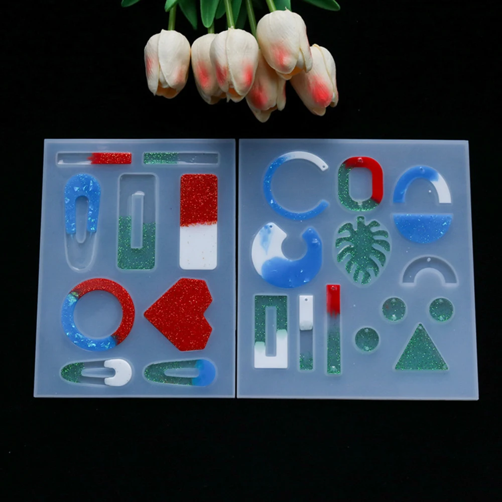 Прессформы из смолы ручной работы подвески ожерелье серьги шпильки силиконовые