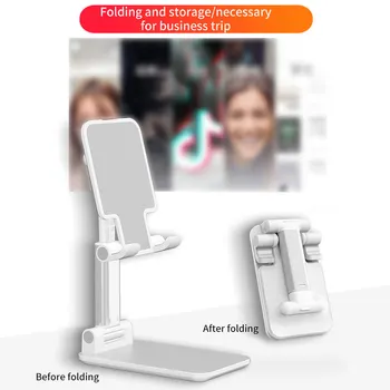 

Adjustable Mobile Phone Holder Plastic Phone Stand Desk Tablet Folding Stand Desktop Aluminum Alloy Phone Desktop Bracket
