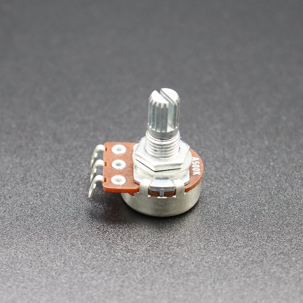 3Pcs A500K Guitar Potentiometer Knurled Shaft Audio Taper PotentiometerA/B Type Volume Control Pots Switch Chrome