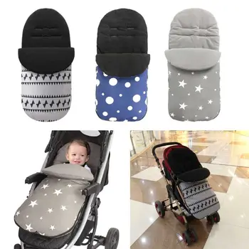 

Universal Baby Sleeping Bag Winter Warm Footmuff Thickened Fleece-lined Sleepsack Windproof Stroller Cushion Infant Swaddle Wrap