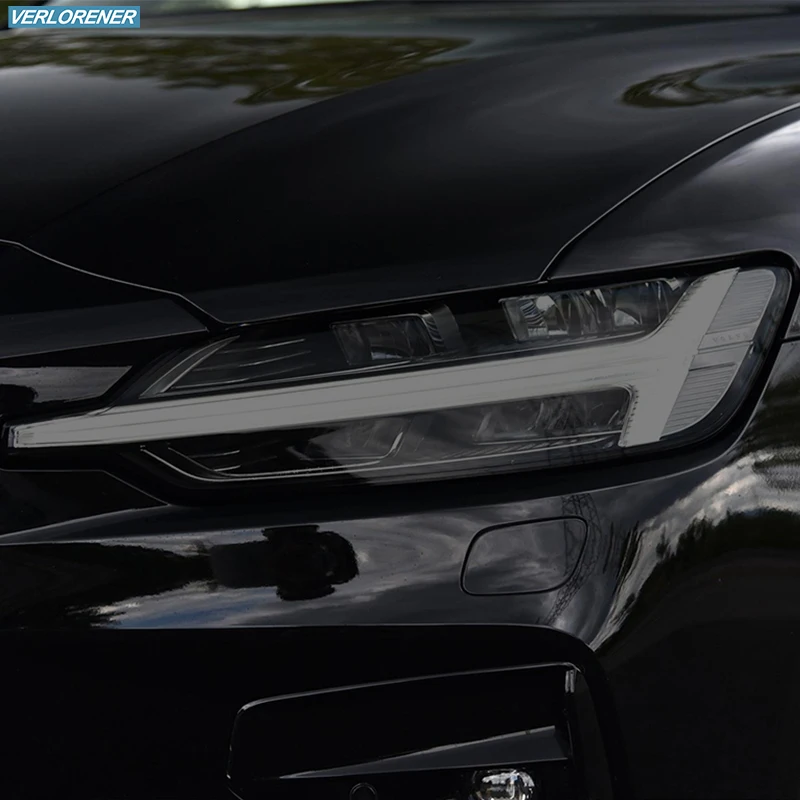 

2 Pcs Car Headlight Protective Film Smoked Black Tint Wrap Vinyl Transparent TPU Sticker For Volvo S60 2019 2020 2021