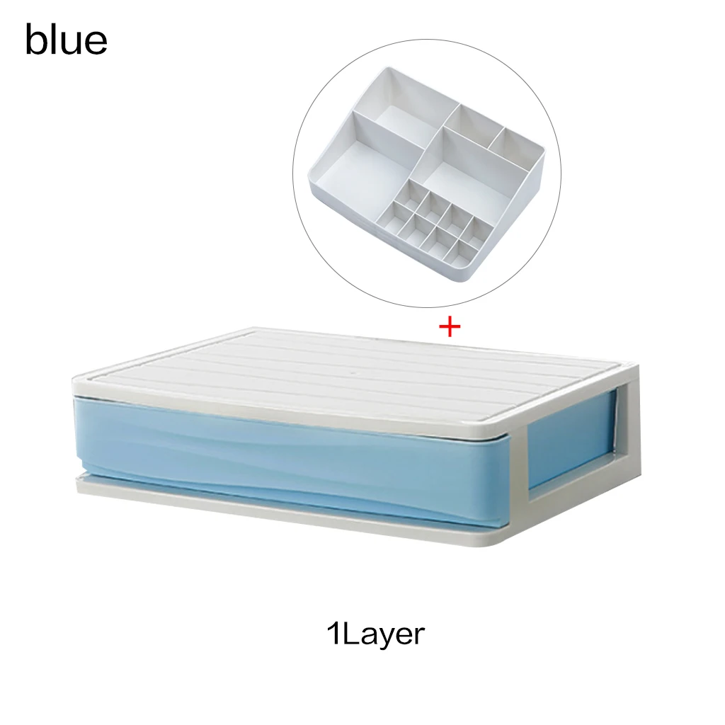 1holder 1layer-blue Ящик для макияжа, органайзер, коробка для хранения ювелирных изделий, шкатулка для ногтей, контейнер, держатель, чехол для макияжа, косметические коробки, контейнер, коробки, Новинка - Цвет: 1holder 1layer-blue