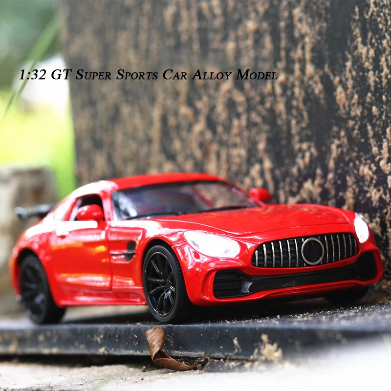 

1:32 AMG GT Super Sports Car Racing Car Diecast Alloy Model With Light Advanced Model Toys For Children Kids Gifts Collection