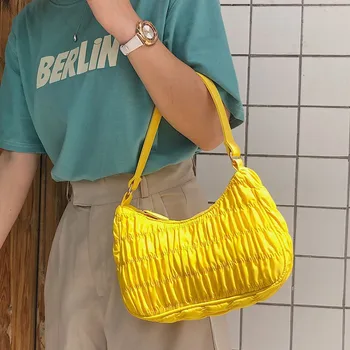 

Retro Bags For Women Trendy Vintage Nylon Small Shoulder Bag Female Armpit Bags Casual Mini Clutch Luxury Handbag And Purses