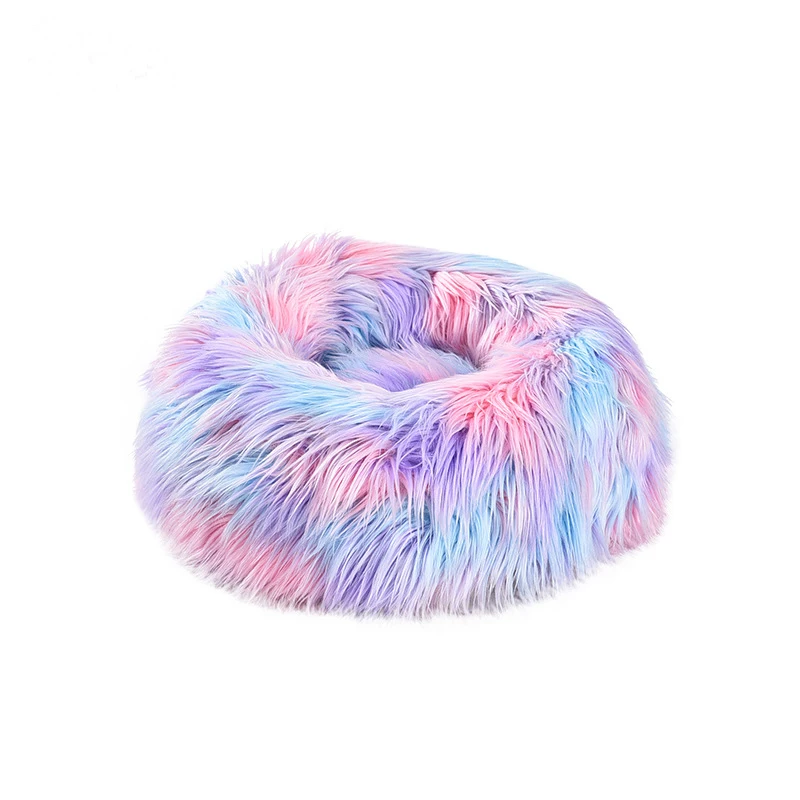 

Spring And Autumn New Products Unicorn Series Colorful Long Hair Round Pet Nest