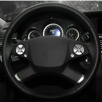 

12xSteering Wheel Button Cover Sticker For Mercedes-Benz C E S-class W204 W212