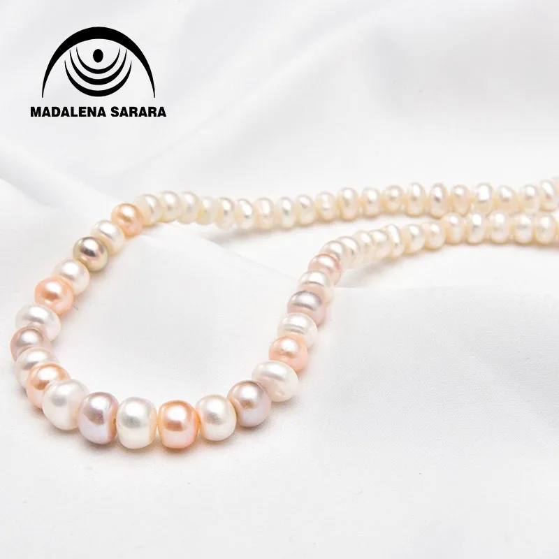 MADALENA SARARA 9-10 мм круглая пресноводная жемчужная цепочка для изготовления