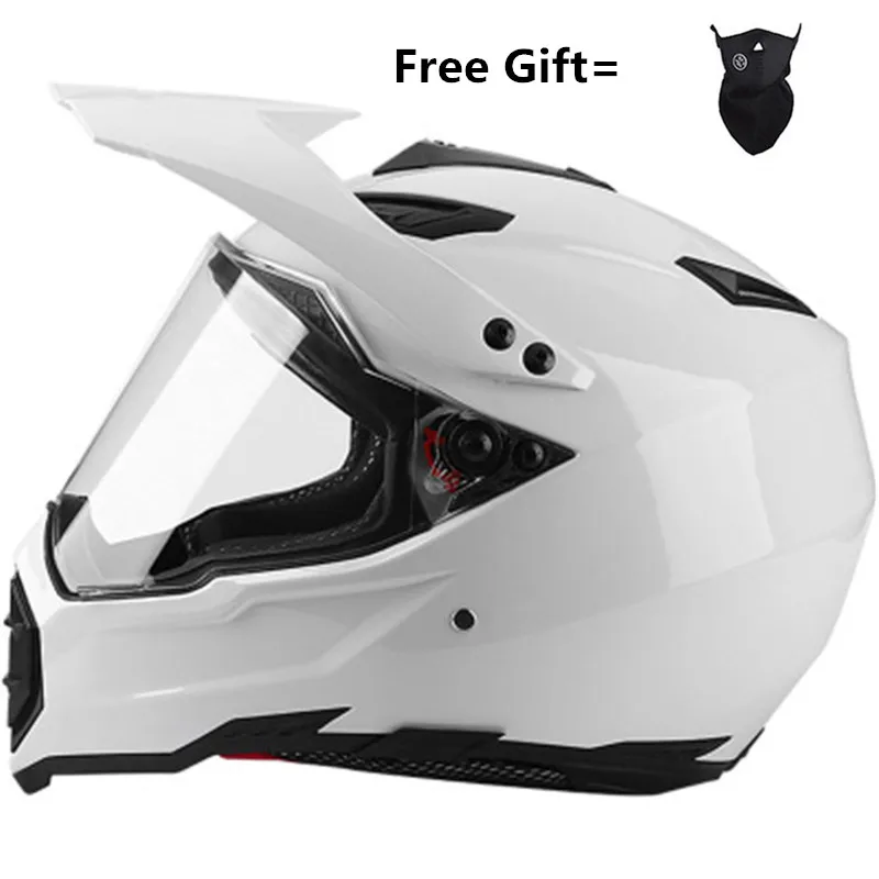 Profissional Motocross Capacete, ATV Cruz MTB DH Corrida, Motocicleta Dirt Bike Capacete, branco CE DOT, CE