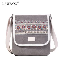 LAUWOO модные однотонные холщовые сумки-мессенджеры с пряжкой Повседневная Портативная сумка на плечо Корейский тренд простой пакет для мужчин и женщин