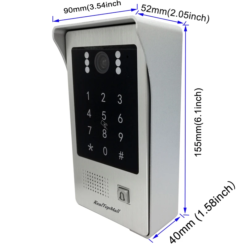 720P wifi IP " сенсорный экран видеодомофон дверной Интерком охранника+ RFID доступ для дома удаленный разблокировка дверной замок