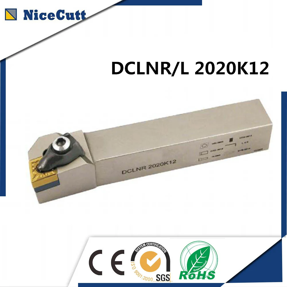 Nicecutt External Turning Tool Holder DCLNR/L2020K12 for CNMG insert Lathe Tool Holder