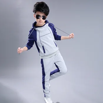 

2020 New Boy Hooded Tracksuit Clothes Set Kids Spring Autumn Sport Suit Boys Clothing Sets Cotton Uniform Pullover Kids Clothes