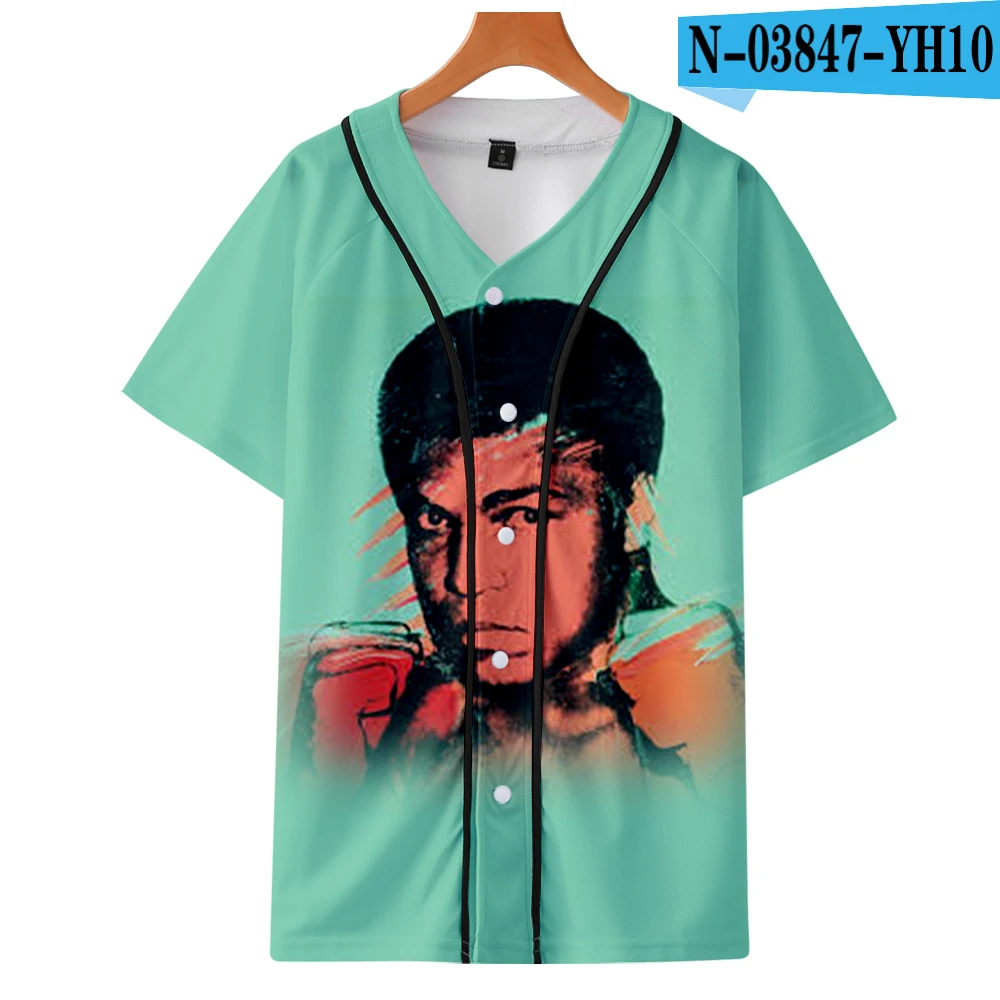Muhammad Ali Мужская рубашка с коротким рукавом Свободные топы уличная поплавок Like A Butterfly Sting Like A Bee 1942- Рубашка мужская - Цвет: one