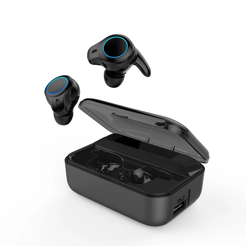 TWS беспроводные наушники Мини Bluetooth 5,0 стерео звук наушники светодиодный цифровой дисплей гарнитуры с 1500 мАч зарядки