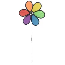 Красочные колеса из полиэстера, ветряная мельница для детей, для активного отдыха и украшения сада, Детская ветряная мельница, игрушка#20