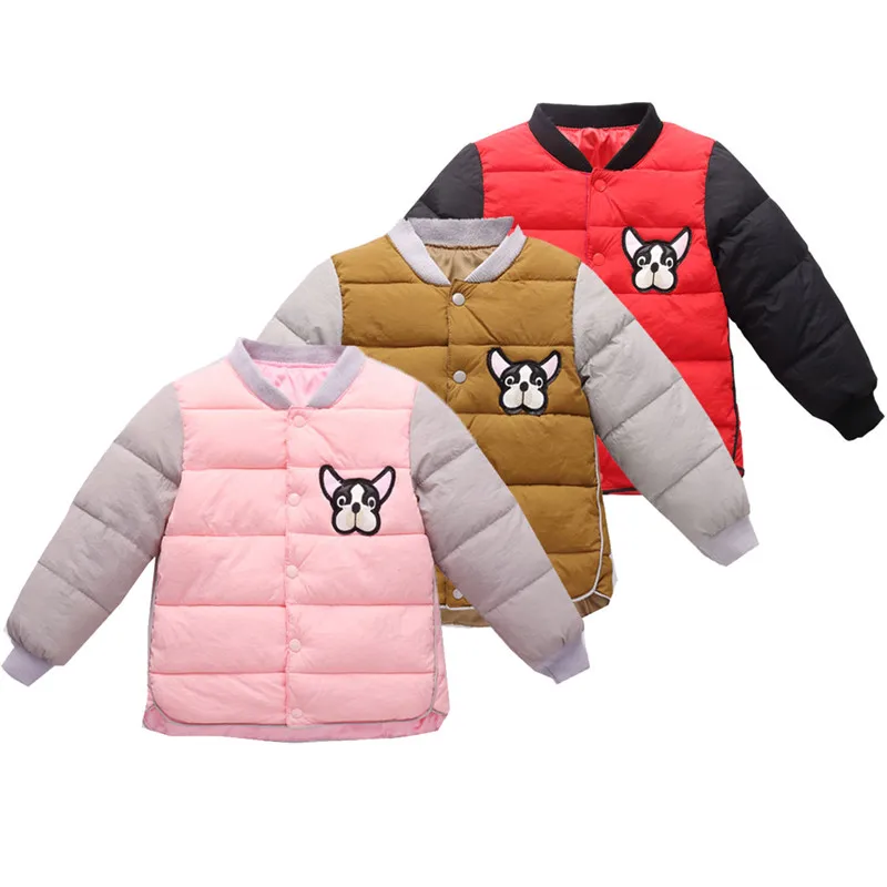  Toddler Kid Baby Girl Boy Long Sleeve Jacket Coat Tops Splice Winter Warm Outwear