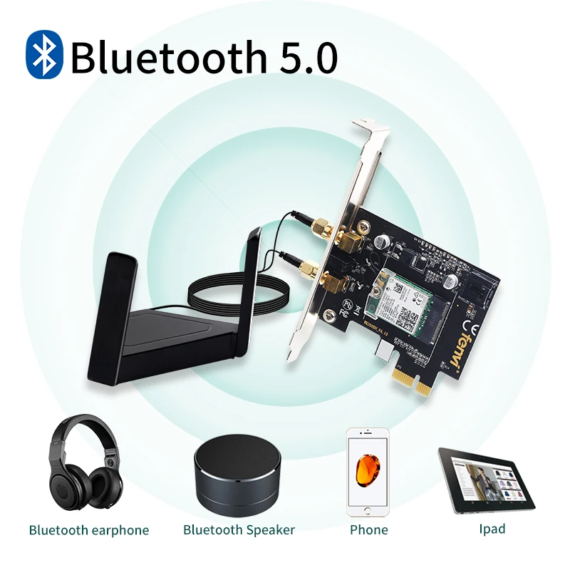 Настольный PCIe двухдиапазонный 3000 Мбит/с Wi Fi 6 Bluetooth 5 0 Wifi адаптер для беспроводной
