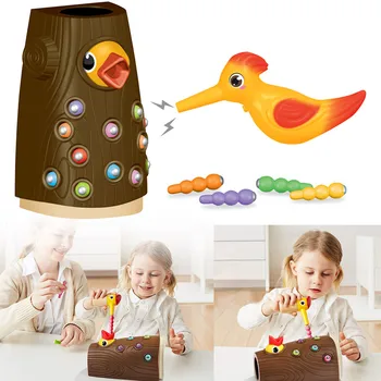 

Magnetic Toddler Toy Game Set Preschool Toys Pretend Play Catching Feeding for Kids FJ88