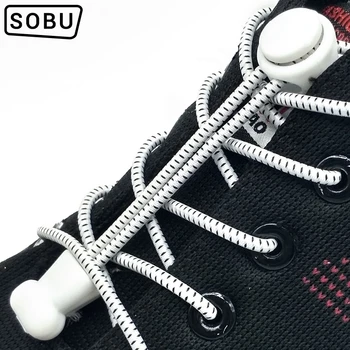 

Fashion 1 pair No TIE Lacing System Round Lazy Shoelace Elastic Shoelaces Locking Laces No Tie Shoelaces Accessories G010a