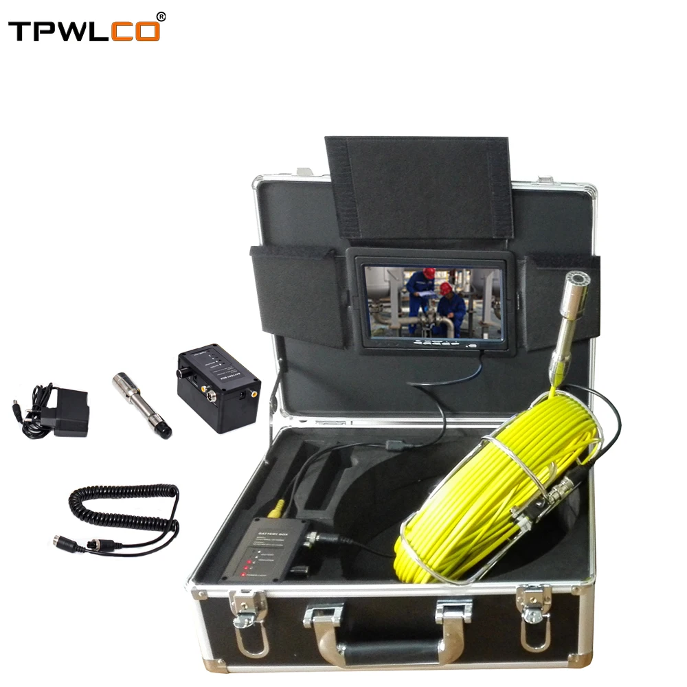 

7-дюймовая камера для обследования канализационной трубы 23 мм IP68 Водонепроницаемая 1000TVL объектив дренажный эндоскоп эндоскопическая система 20-50 м кабель 12 светодиодов